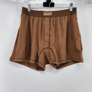 Skims Men’s Russet Brown Cotton Knit Boxer NWT